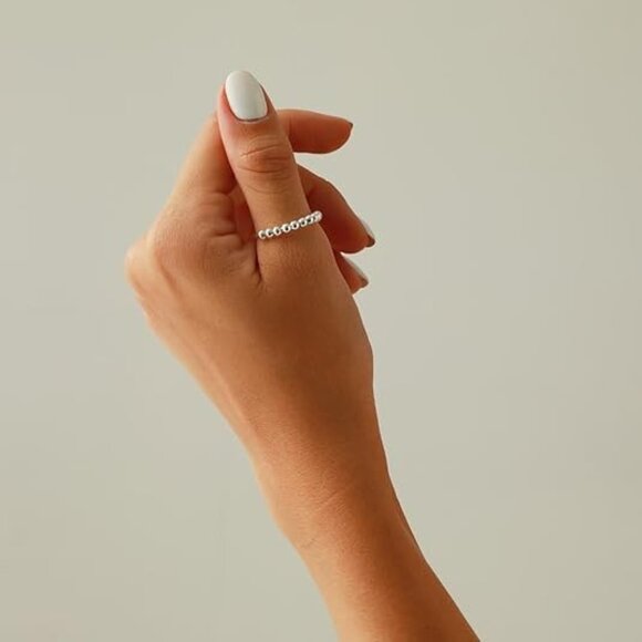 925 Sterling Silver Rings Anxiety Rings Fidget Ring for Women - Picture 6 of 7